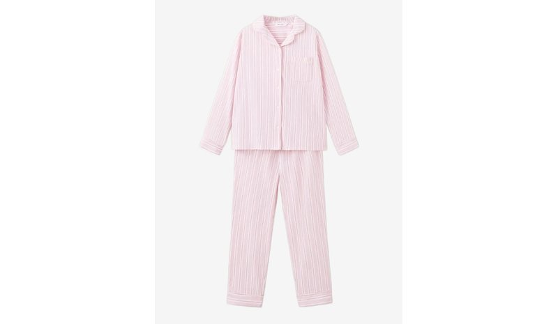 MANGO Full Cotton Striped Pyjamas - PINK - 140 – kuva 1/1