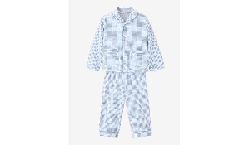 MANGO Full Cotton Check Pyjamas - MEDIUM BLUE - 98 – kuva 1/1