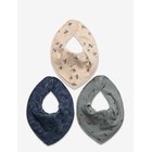 FIXONI Bandana Bibs 3-Pack - DARK DENIM - One Size