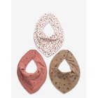FIXONI Bandana Bibs 3-Pack - OLD ROSE - One Size
