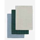 ENGHOLM TEXTILES Recycle Towel - 3 Pack - GREEN AND ICE BLUE - 45X70 cm