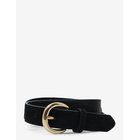 MANGO Suede Leather Belt - BLACK - L
