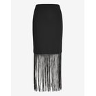 GINA TRICOT Fringe Skirt - BLACK (9000) - S