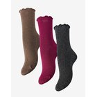 PIECES Pcsebby Xmas Frill Sock 3 Pack Box Bc - WINETASTING - One Size