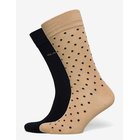GANT Dot And Solid Socks 2-Pack - DARK KHAKI - 43-45