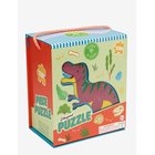FLOSS & ROCK Shaped Puzzle 120 Pcs. - Dino - GREEN - 34X24X6