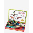 FLOSS & ROCK Magnetic Scene & Doodle Set - Cars - RED - 30X23X4