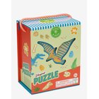FLOSS & ROCK Shaped Puzzle 30 Pcs. - Dino - GREEN - 25X20X5