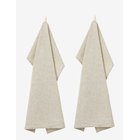 STUDIO FEDER Penny Tea Towel - 2- Pack - CREME BLACK PLAID - 50X 70
