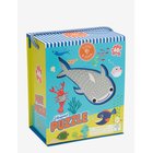 FLOSS & ROCK Shaped Puzzle 60 Pcs. - Ocean - BLUE - 30X22X6