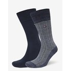 TOMMY HILFIGER Th Men Sock 2P Mouline Nappy Herringbone - NAVY - 39-42
