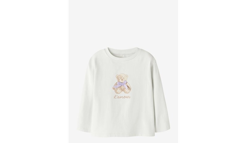 NAME IT Nmfolima Ls Nreg Top - CLOUD DANCER - 104 – kuva 1/1