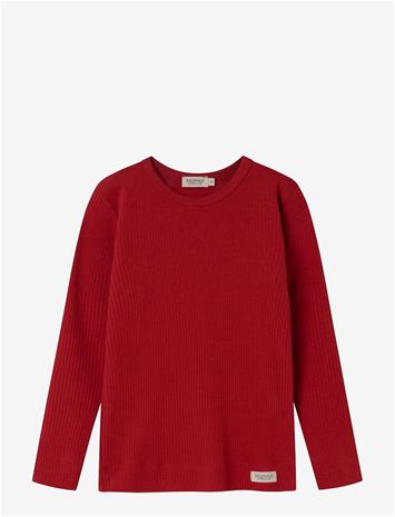 MARMAR COPENHAGEN Plain Tee Ls - CHERRY - 128 – kuva 1/1