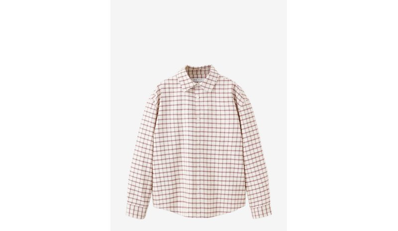 MANGO Checked Flannel Shirt - LIGHT BEIGE - 9 – kuva 1/1
