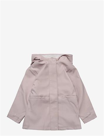 MANGO Rubberised Jacket With Hood - PINK - 110 – kuva 1/1