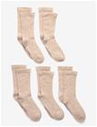 MINYMO Wool Socks 5-Pack Solid - SHEER BLISS - 19\22