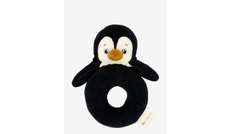 FABELAB Rattle - Penguin - BLACK BEAUTY - One Size – kuva 1/1
