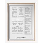 KUNSKAPSTAVLAN® Husmorstips - BLACK & WHITE - 30X40