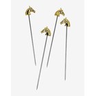 HERE'S HOW Cocktailpinnar Hästmotiv, The Curly , Set Med 4 - SILVER - One Size