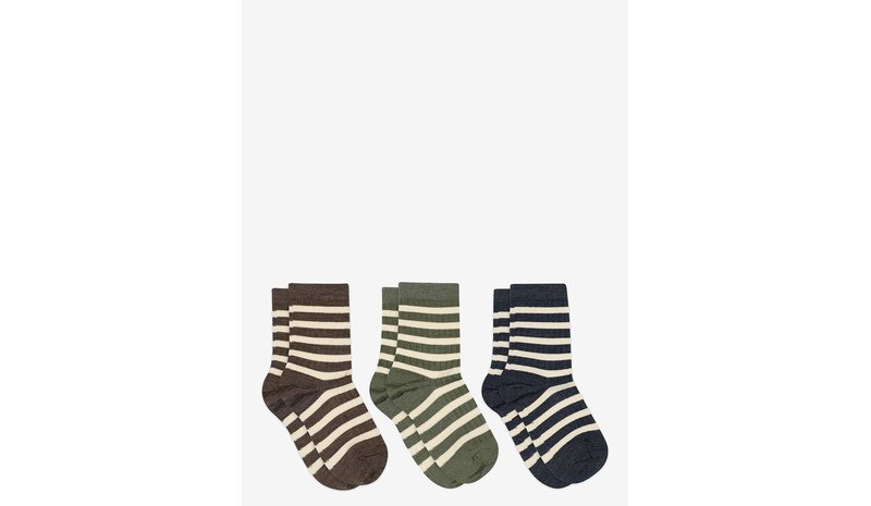 MP DENMARK Elis Socks - 3-Pack - BROWN MELANGE - 33/36 – kuva 1/1