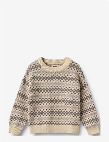 WHEAT Jacquard Pullover Harlow - FLINT - 104 – kuva 1/1