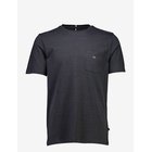 BISON Mini Striped O-Neck Tee With Print S/S - CHARCOAL - X3XL
