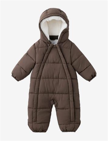 MANGO Quilted Zip-Up Jumper - DARK BROWN - 1-3M – kuva 1/1