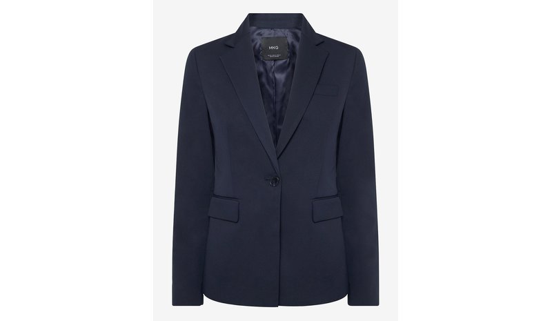 MANGO Fitted Suit Blazer - NAVY - 34 – kuva 1/1