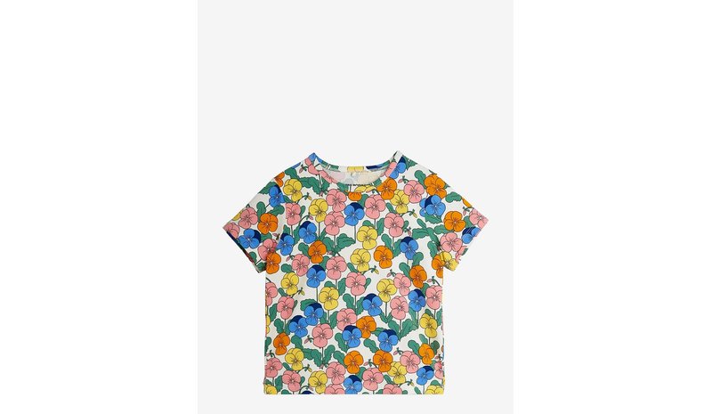 MINI RODINI Violas Aop Ss Tee - MULTI - 56/62 – kuva 1/1