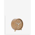KARLSSON Alarm Clock Lofty Metal Matt White - MOCHA BROWN - Ø 12 cm