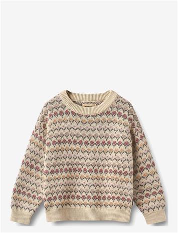 WHEAT Jacquard Pullover Harlow - OFFWHITE - 116 – kuva 1/1