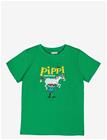 PIPPI LONGSTOCKING Pippi Logo T-Shirt - GREEN - 98/104