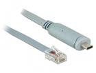 Adapter USB 2.0 Type-C male > 1 x Serial RS-232 RJ45 male 5.0 m grey