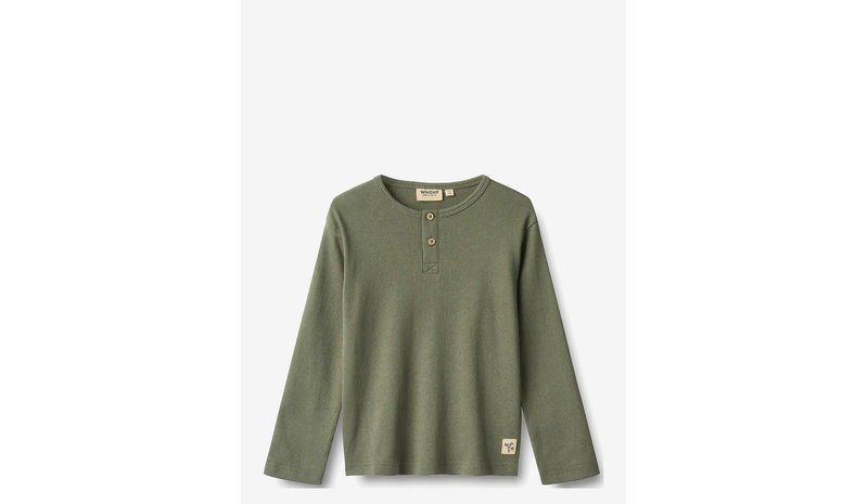 WHEAT T-Shirt L/S Morris - THYME - 116 – kuva 1/1