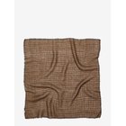 BECKSÖNDERGAARD Gingham Wica Scarf - ACORN BROWN - 65X 65 cm