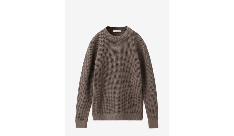 MANGO Structured Knitted Sweater - MEDIUM BROWN - 116 – kuva 1/1