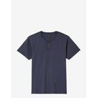 BRIXTON Brixton Baseline Henley Tee - WASHED NAVY VINTAGE WASH - XL