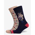 POLO RALPH LAUREN Polo Bear Trouser Sock 2-Pack - NAVY CAMEL - 43-46