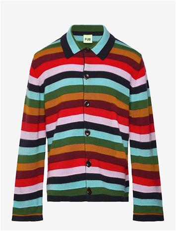 FUB Striped Jacket - MULTI STRIPE - 140 – kuva 1/1