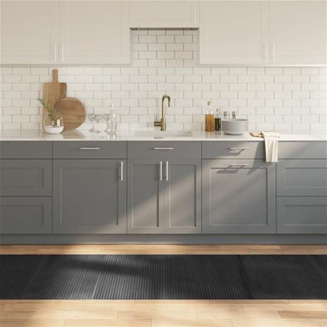 vidaXL Matto suorakaide harmaa 80x500 cm bambu