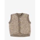 SMALLSTUFF Vest W. Buttons, Bouclé Merino Wool, Natur Melange - NATURE MELANGE - 56/62