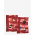 BYON Kitchen Towel Sera 2Pcs/Set - RED - 50X70 cm