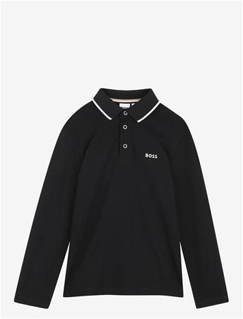 BOSS Long Sleeve Polo - BLACK - 110 – kuva 1/1