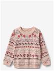 WHEAT Jacquard Pullover Mikmak - DIM ROSE - 98