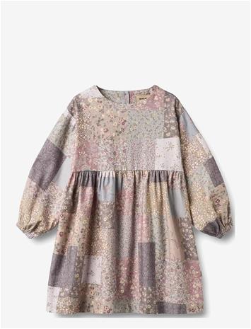 WHEAT Dress L/S Herdis - PATCHWORK FLOWERS - 98 – kuva 1/1