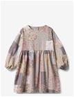 WHEAT Dress L/S Herdis - PATCHWORK FLOWERS - 128
