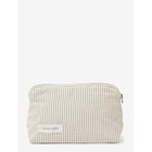 STUDIO FEDER Celia Mini Toiletry Bag - CREME BLACK PLAID - 22X 12X 10