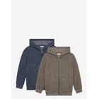MINYMO Sweat Jacket W. Hood (2-Pack) - VETIVER - 122