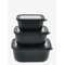 MEPAL Rectangular Bowl Set W.lid Cirqula High - BLACK - One Size – kuva 1