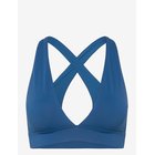 CASALL V-Neck Crossback Bikini Top - BLUE TEEL - 38